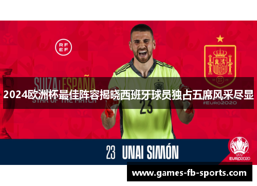 2024欧洲杯最佳阵容揭晓西班牙球员独占五席风采尽显